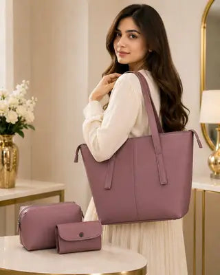 Girl's Faux Leather Printed Tote Bags