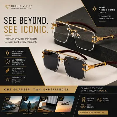 Modren Style Men's Leather Wallet Free Glasses