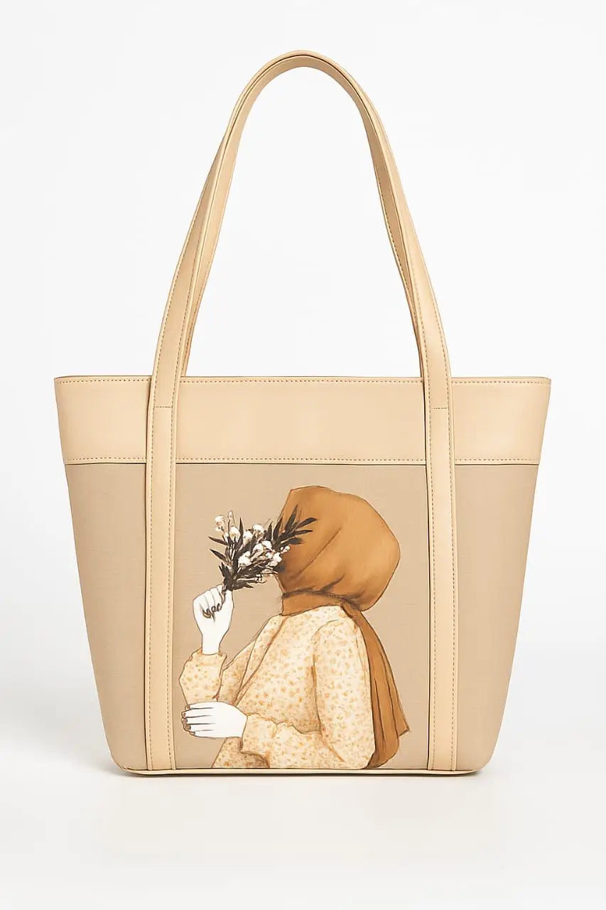 Girl's Faux Leather Printed Tote Bags